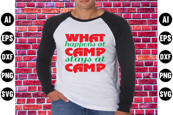 Adventure Quote Design: What Happens at C — Graphics & T-Shirt Designs