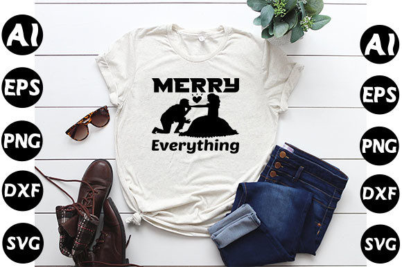 Christmas Quote Design: Merry Everything Graphics