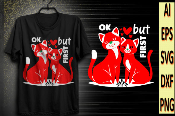 Christmas Quote Design: Ok, but First P — Graphics & T-Shirt Designs