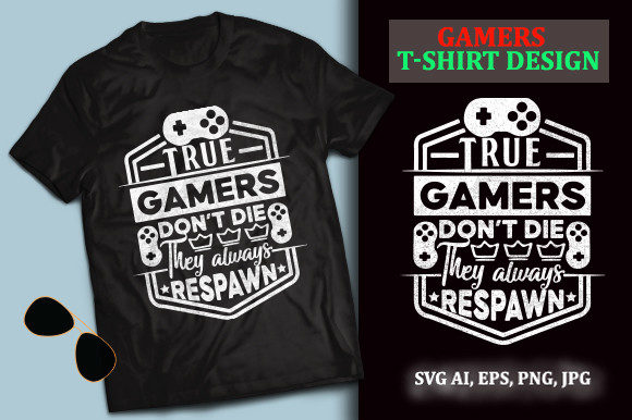 Gamers Typography SVG Art: Graphics for Print Templates