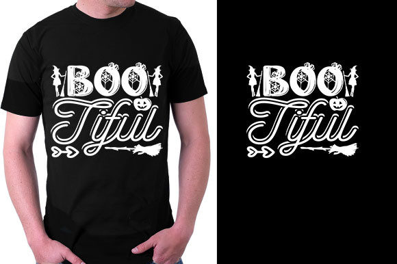 Halloween Quote Design, Boo Tiful Graphics & T-Shirt Designs