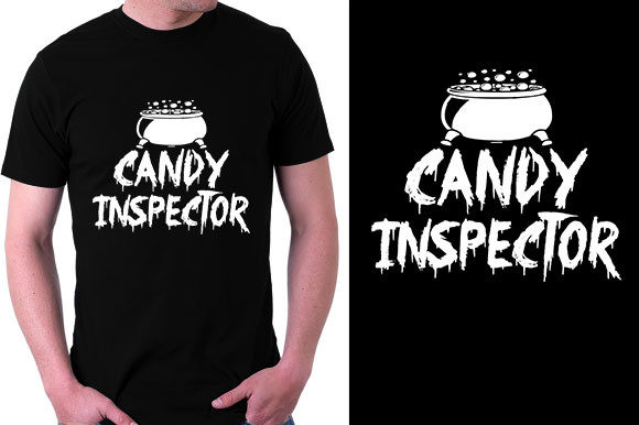 Halloween Quote Design: Eat, Candy Inspector Graphics