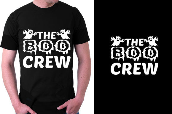 Halloween Quote Design, the Boo Crew: Graphics & T-Shirt Designs