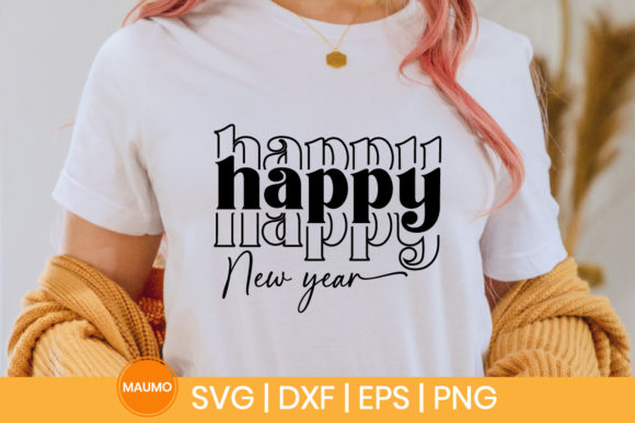 Happy New Year SVG Quote: Graphics & Print Templates