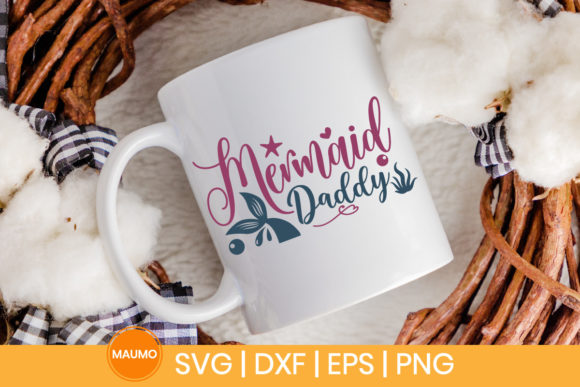 Mermaid Daddy SVG Quote: Graphics for Playful Print Templates