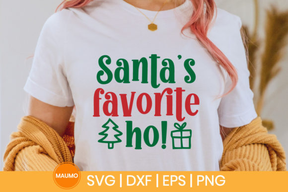 Santa’s Favorite Ho Christmas SVG Graphics & Print Templates